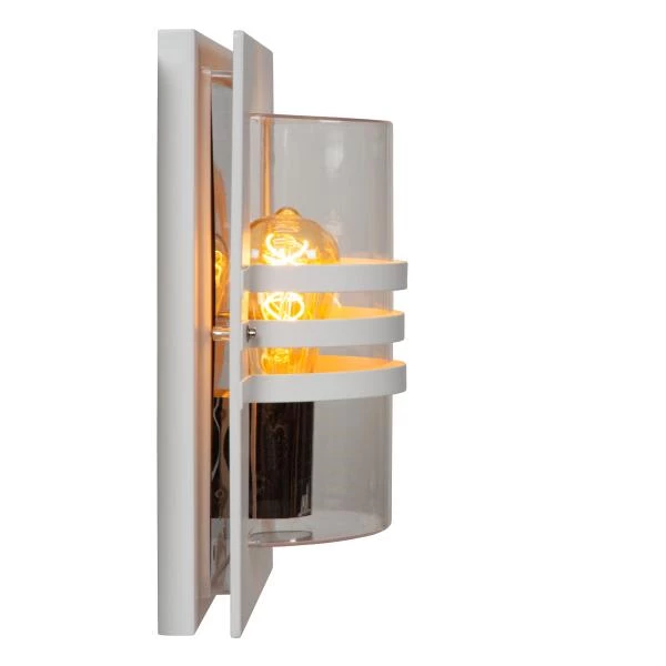 Lucide PRIVAS - Wall light Indoor/Outdoor - 1xE27 - IP44 - White - detail 4